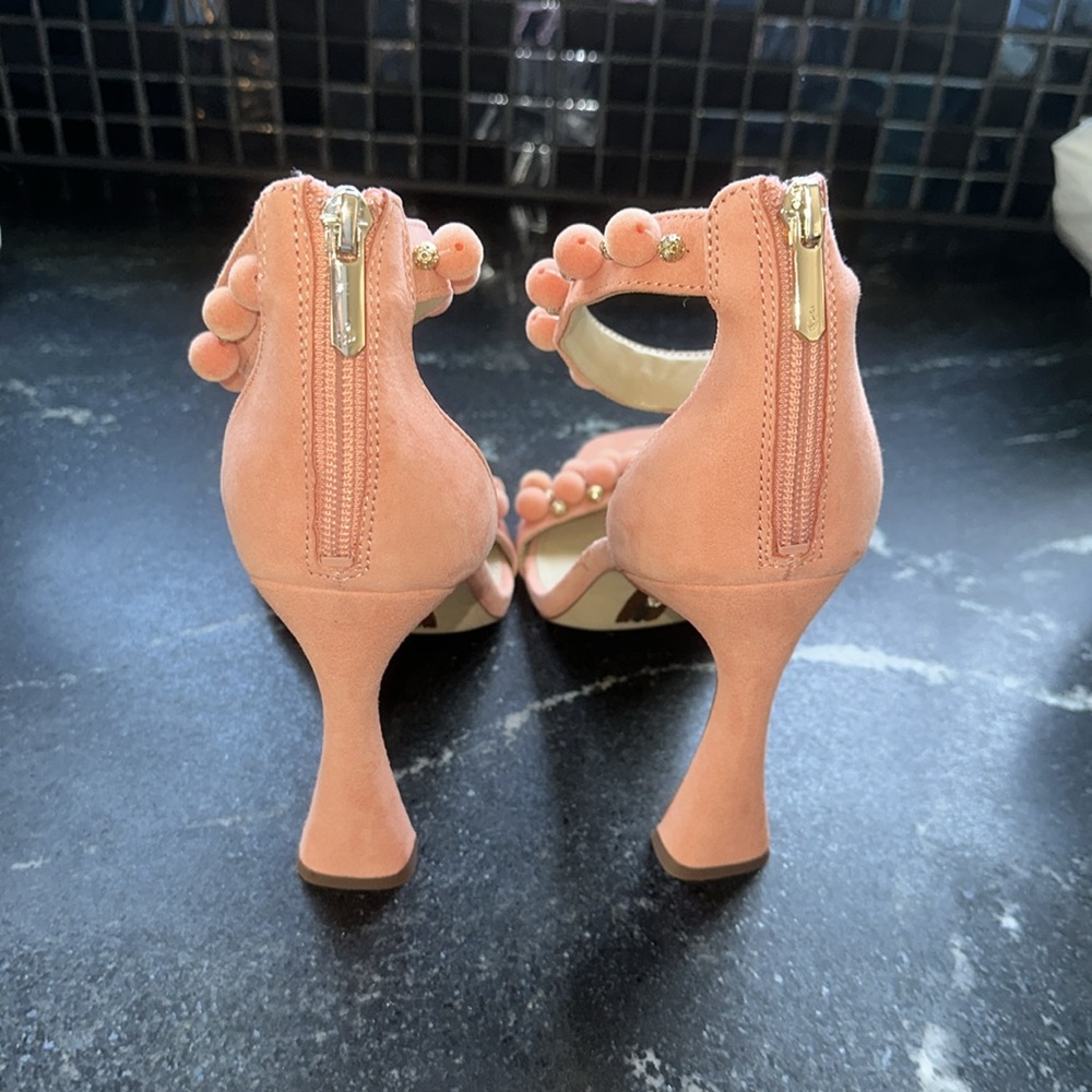 Sam Edelman peach Luella Suede Beaded Heels Size 9.5 NWOT - Picture 5 of 10